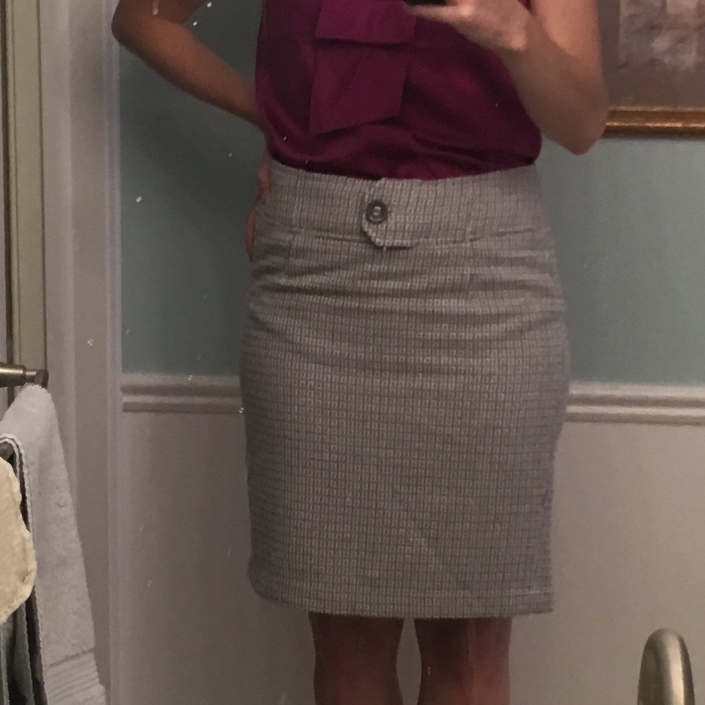 Wool pencil skirt